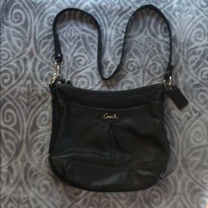 Black Coach Purse leather crossbody shoulder